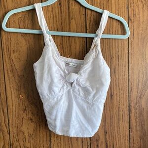 American Eagle Outfitters White Tie Front Camisole